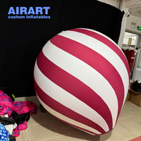 Boule géante blanche gonflable suspendue avec logo personnalisé pour la décoration de fête, de boîte de nuit et de bar