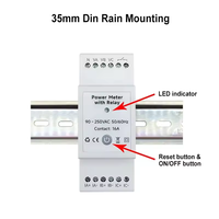 Tuya WiFi 3 phases compteur d'énergie électrique intelligent 80A/120A/200A/300A/500A moniteur d'instrument KWH à énergie bidirectionnelle avec relais 3CT