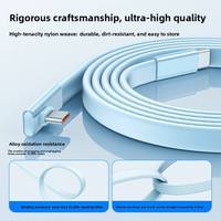 Kabel Data Type-C ke Type-C 65W 1m  Selubung Silikon Pengisian Daya & Transfer Data Super Cepat Adaptor Lepas Pasang