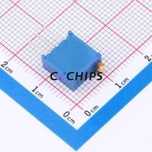 ตัวต้านทาน/โพเทนชิโอมิเตอร์แบบปรับได้สำหรับ3296W-201ผ่านชิ้นส่วนรู (THT)-3P, ตัวต้านทาน9.5x4.8มม. 200Ohm 10% 500mW 250ppm/℃ - Product Image 2