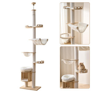 OEM ODM Multi-strato di legno solido Tianzhu torre gatto albero moderno altezza regolabile per il natale di Halloween grande albero gatto giocattoli per animali domestici - Product Image 2