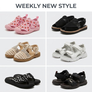 Ready to Ship Summer Kids Sandals Mixed Styles Soft Sole Breathable Non-slip EVA PVC Jelly <b>Polybag</b> Packing Wholesale Stocklot - Product Image 2