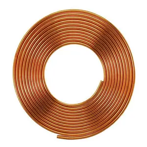 ASTM B280 C10100 C11000 Flexible 3/4 3/8 Tuyau de climatisation en cuivre de 7/8 pouces Tuyau en cuivre pur 99.95%