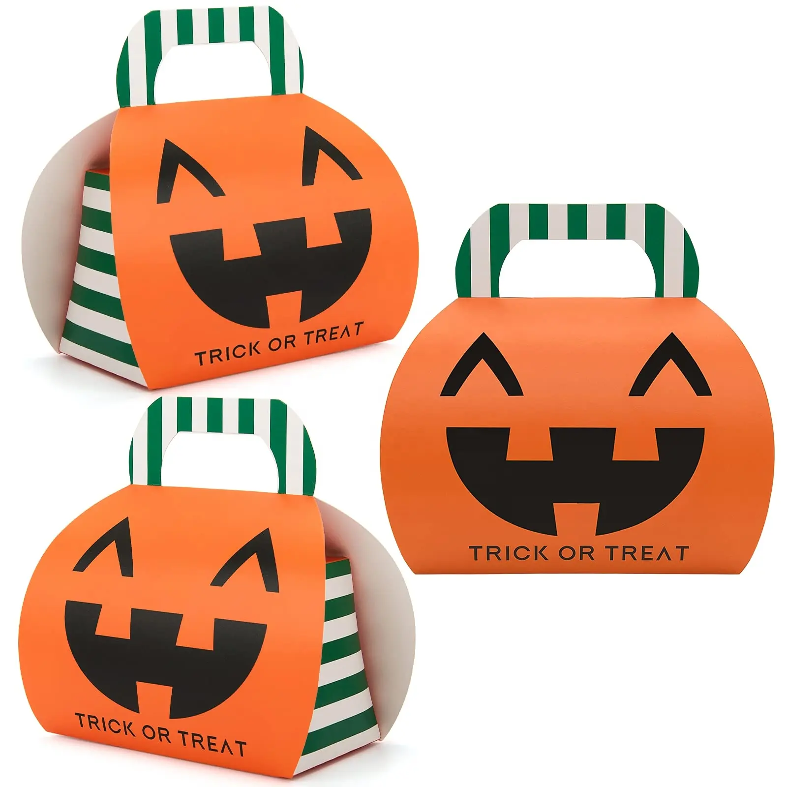 Party Geschenk zubehör Robuste Lebensmittel qualität Süßes oder Saures Papp cracker Kleine Kürbis Halloween Day Papier box zum Verpacken