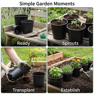 Fabricant vietnamien de pots de jardin moulés par injection |   Conteneurs de pépinière durables de grande capacité et décoratifs minimalistes - Product Image 2