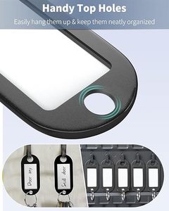 Chuỗi nhựa mềm 2 inch với nhãn giấy trống rõ ràng Windows màng bảo vệ chia Nhẫn linh hoạt nhận dạng vật phẩm thẻ chìa khóa - Product Image 6