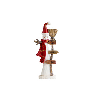 Adorno de Navidad transfronterizo de PVC con diseño de muñeco de nieve, señal de tráfico y decoración de escritorio con forma de casa de pájaros, para decoración navideña del hogar. - Product Image 5