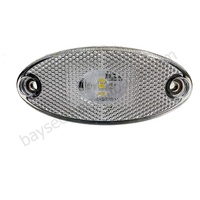 Feux latéraux LED pour camion HST-20199 24V FLATPOINT II 2 ambre avec support, lampe de position pour remorque, camion, homologation Emark P&R, connecteur CC