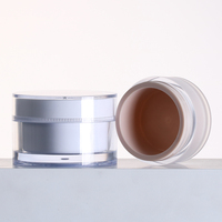 Pot cosmétique rose givré vide pour crème de soin, fond épais, 5g 15g 30g 50g, emballage OEM
