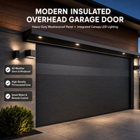 Porte en acier moderne antivol, étanche, pour parc/garage, avec surface finie