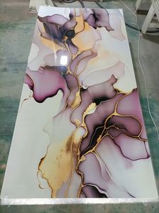 Panel de Pared de PVC de Alto Brillo, Diseño Moderno y Lujoso, Fácil de Limpiar, para el Hogar, Gran Venta - Product Image 2