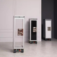 Chariot de service alimentaire d'avion de qualité supérieure et élégant, conçu sur mesure, idéal pour les solutions de rangement à domicile et au bureau