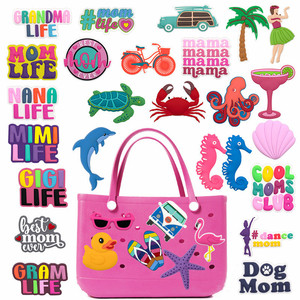Olian Custom bogg Bag Charms Accessories PVC Big Size Cartoon Flowers Letters <strong>Shoe</strong> Charms bogg Bag Accessories Charms - Product Image 2
