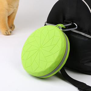 Gamelle de voyage portable 760 ml moderne en silicone gaufré motif diamant pour animaux de compagnie – Produit promotionnel pour animaux - Product Image 3