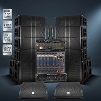 Sistema de Sonido Profesional de Alta Potencia con Altavoces Line Array Duales de 10 Pulgadas para Conciertos al Aire Libre, Festivales de Música y Bares