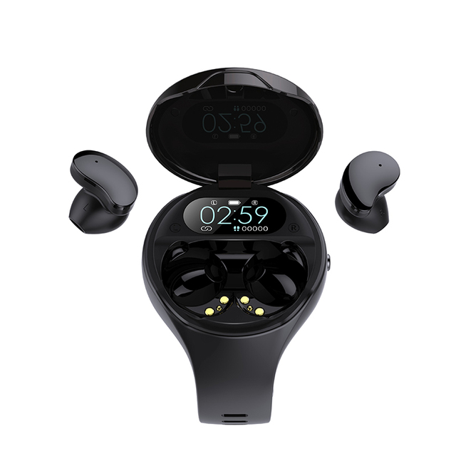 Oem Odm Wristband 2 in 1 Wireless Earphone Smart Bracelet Watch With Earbuds