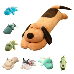 Allogogo CPC Boneka Mainan Kursi Sofa Lembut Bantal Tidur Raksasa Dinosaurus Anjing Tubuh Panjang Bantal Mewah Hewan