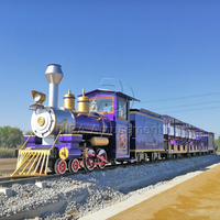 Couleurs personnalisées Scenic Area Sightseeing Rail Train Équipement d'amusement pour enfants Train électrique extérieur