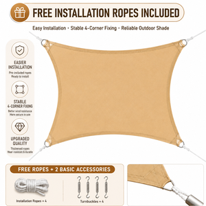 Voile d'<span class=keywords><strong>ombrage</strong></span> imperméable 100 % HDPE vierge avec 95 % de protection UV, <span class=keywords><strong>toile</strong></span> de protection solaire robuste <span class=keywords><strong>pour</strong></span> terrasse, jardin, cour arrière, <span class=keywords><strong>pergola</strong></span> - Product Image 2