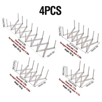 Stainless Steel Telescopic Dish Rack Multifunctional Adjustable Plate Holder Pot Lid Organizer Folding Drying Rack for Kitchen