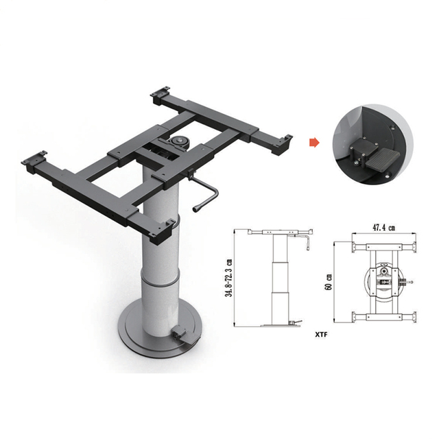 High Quality 360 Degree Rotating RV Table Leg for Trailers and Campers SY23TL Direct Factory Sale