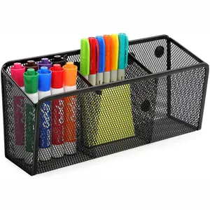 Penhouder Organizer Zwart Mesh Magnetische Pennenhouder Voor Whiteboard Koelkast