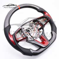Volant de voiture personnalisé en fibre de carbone noire pour Hyundai Genesis G70 G80 2018-2023