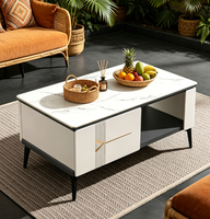 Meubles de maison, nouveau design, meuble TV en MDF et table basse avec rangement, vente en gros, excellent meuble TV moderne de luxe sur mesure