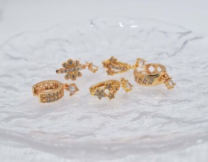 Tendencia 2024 Joyería de Moda de Diseñador Aretes con Piedra de Nacimiento Oro Macizo de 14k con Diamantes de Laboratorio - Product Image 4