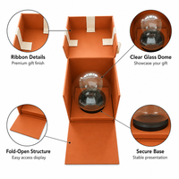 Boîte cadeau octogonale en carton rigide avec revêtement UV et ruban de fermeture