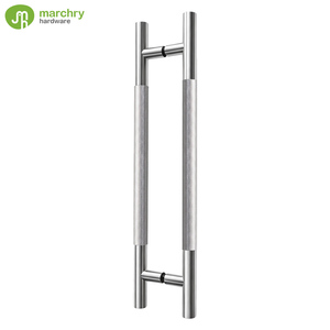 Modern Satin Knurled <b>Handle</b> Use on Glass <b>Door</b> Stainless Steel High Quality Knurled <b>Door</b> <b>Pull</b> <b>Handle</b> for Glass <b>Door</b> - Product Image 1