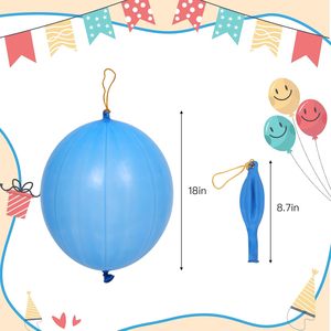 New 2026 Neon 18" Punch Balloons <b>Fun</b> Punching Balloons With Rubber Band Handle Colorful Interesting Punching Balloons - Product Image 3