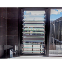 Persiana de vidrio de control motorizado Perfil de aluminio moderno horizontal Ventanas de Jalousie Persianas manuales o eléctricas