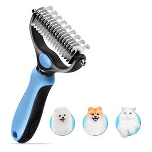 Brosse démêlante et anti-poils double face pour chats et chiens, outil de toilettage pour animaux de compagnie, modèle breveté - Product Image 1