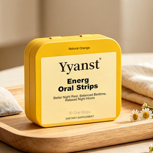 Bandes orales énergétiques à l'orange naturelle, 30 unités, dissolution rapide, apaisement de l'humeur, relaxation nocturne, équilibre, complément alimentaire pour adultes avant le coucher - Product Image 5