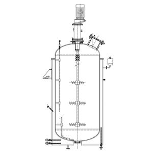 Reaktor Tekanan Suhu Tinggi dengan Pelat Komposisi Baja Tahan Karat Seri ASME CE 10000L dengan Kontrol PID Kecepatan Tinggi - Product Image 2