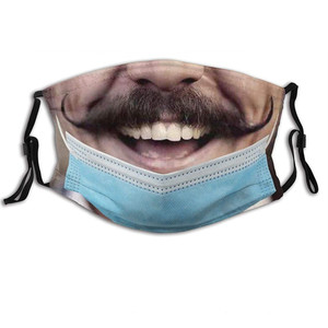 Máscara facial humana divertida impresa en 3D, reutilizable, lavable, para cosplay, fiestas, disfraces, carnaval, novedad, boca humana realista - Product Image 5