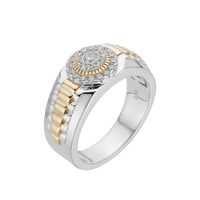 Bague de mariage classique en argent sterling 925 avec grappe de moissanite VVS blanche, style hip-hop pour homme