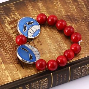 สร้อยคอ สร้อยข้อมือ จี้ สร้อยคอแบบโชคเกอร์ อนิเมะวันพีซ รุ่นเรด ทำจากพีวีซี ลายไวท์เบียร์ ของพอร์ตการา ดี เอซ ลูฟี่ สำหรับคอสเพลย์ - Product Image 5