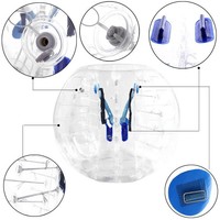 Ballon de football gonflable étanche en PVC pour événements sportifs, avec fermeture auto-agrippante, garantie 4 ans