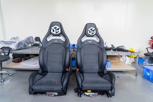 Para mercedes-benz A45 CLA45 W176 W177 AMG Recaro <span class=keywords><strong>asientos</strong></span> <span class=keywords><strong>de</strong></span> cubo <span class=keywords><strong>de</strong></span> cuero negro <span class=keywords><strong>asientos</strong></span> delanteros <span class=keywords><strong>de</strong></span> doble fila con calefacción (costura roja) - Product Image 2