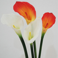 Bunga Calla Lily Putih Ungu Berkualitas Tinggi, Bunga Calla Lily Buatan dengan Sentuhan Alami untuk Dekorasi Pernikahan & Natal