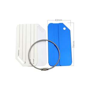 Vente flash - Étiquette de bagage en métal personnalisée avec logo, étiquette de bagage en aluminium pour avion - Product Image 6