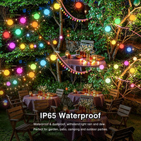 Lámpara LED Colgante de 15CM, Recargable, RGB, IP65, Impermeable, con Control Remoto, para Patio, Piscina, Restaurante, Hogar, Decoración Navideña