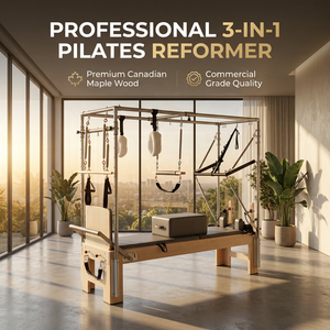 Máquina de Pilates Profesional 3 en 1 de Madera de Arce con Torre y Trapecio para Estudio y Hogar - Product Image 1