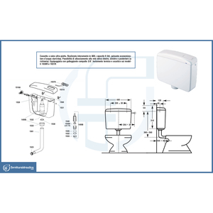 Cassetta di scarico a goccia in PVC per serbatoi WC - Product Image 2