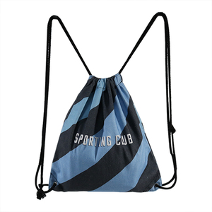 Customized Promotional Reusable Travel Backpack Cotton Canvas Durable Custom Drawstring Bag With Logo