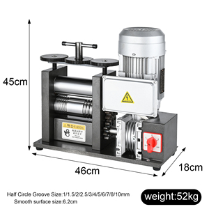 Machine à laminer 160 mm 750 W pour la fabrication de bijoux en or et en argent, lamination de fil plat et rond avec interrupteur marche/arrêt. - Product Image 4