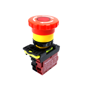 Botón de Paro de Emergencia Rojo, Interruptor de Paro de Emergencia Tipo Hongo, Botón de Pánico LA36M 10A, Impermeable - Product Image 5