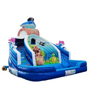 Tobogán Inflable con Forma de Barco Pirata, Atractivo para Exteriores, con Material de PVC, para Parques Acuáticos y Centros Comerciales - Product Image 1